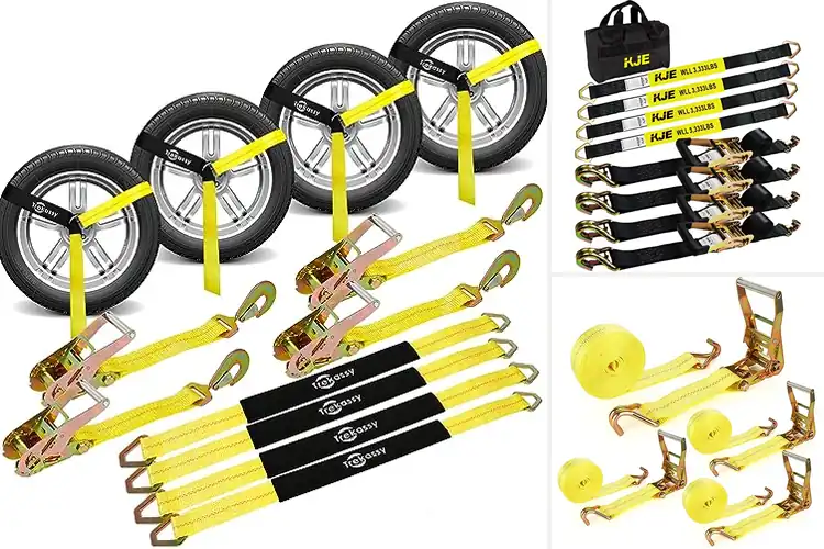 Detailed view of Best 10,000 Lbs Break Strength Tie Down Straps