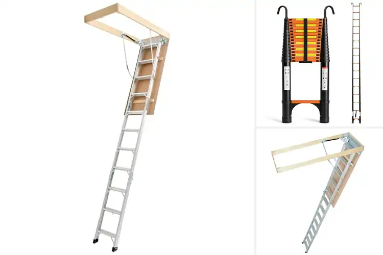 Detailed view of Best Adjustable Attic Ladders