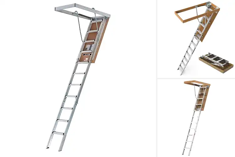 Detailed view of Best Aluminum Attic Ladders
