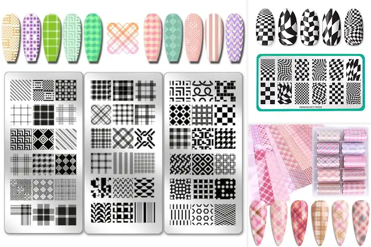 Detailed view of Best Checkered Nail Patterns