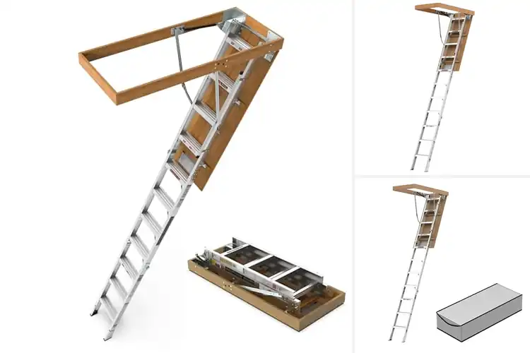 Detailed view of Best Folding Ceiling Ladders