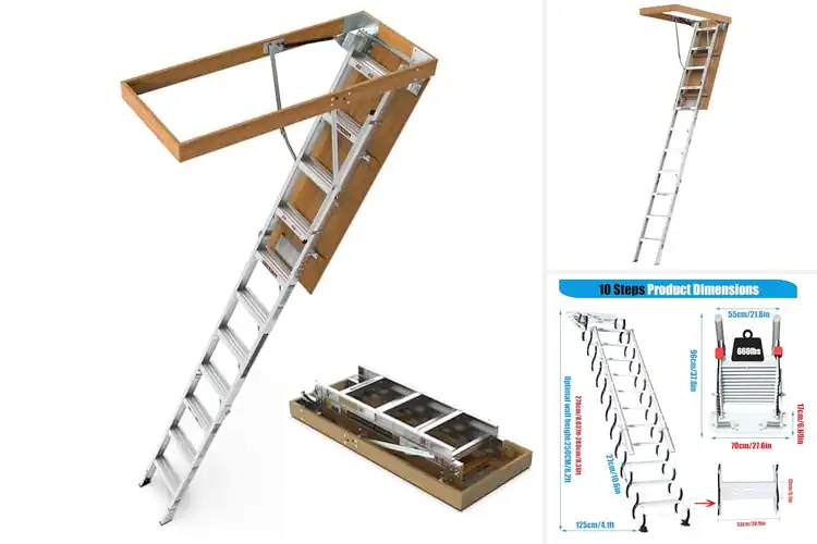 Detailed view of Best Pull Down Loft Stairs