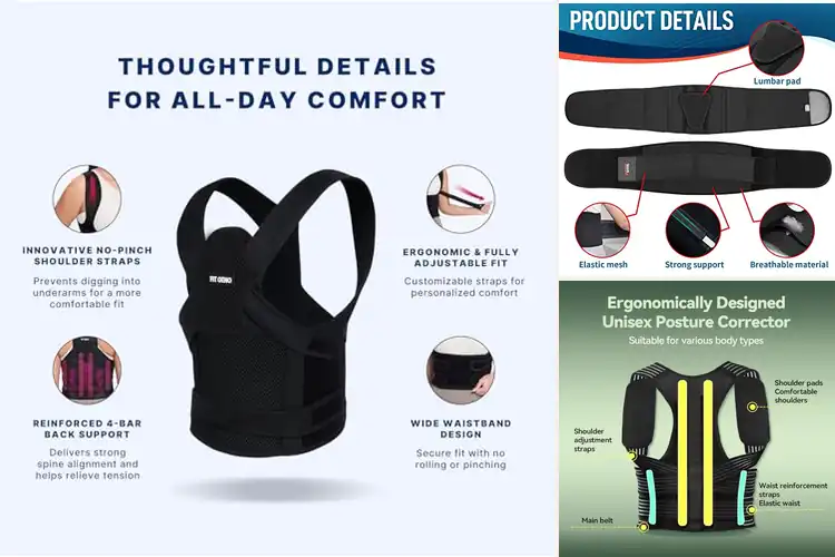 Detailed view of Best Unisex Back Braces: Top Picks for Pain Relief & Posture